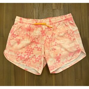 Columbia Womens Pink Orange Geometric Active Shorts XL2827 Small